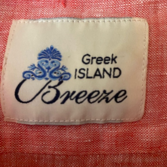 Greek Island Breeze Shirt  Buttons Down - Picture 4 of 5